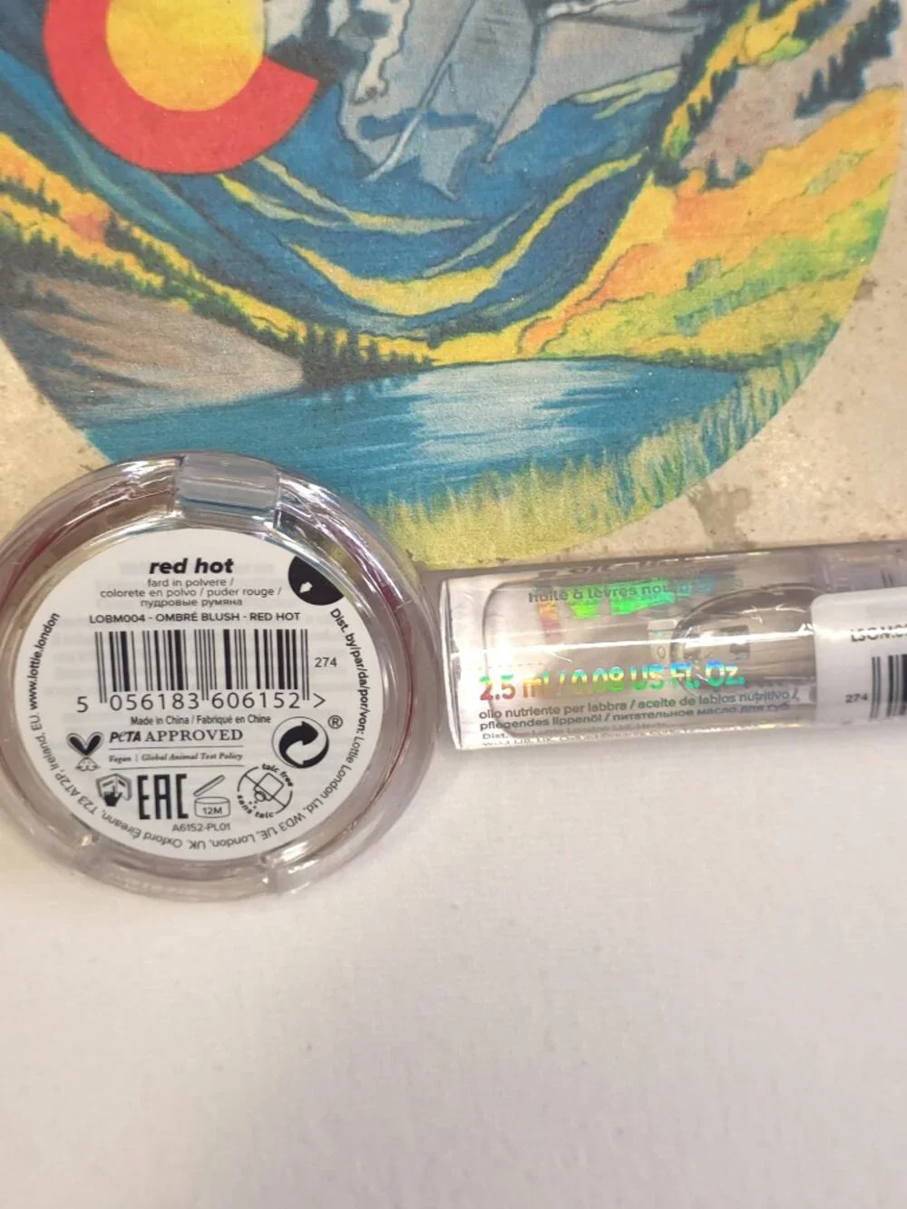 Lottie London Ombre Blush & Oil Slick Lip Oil -  Red Hot/Vanilla Whip